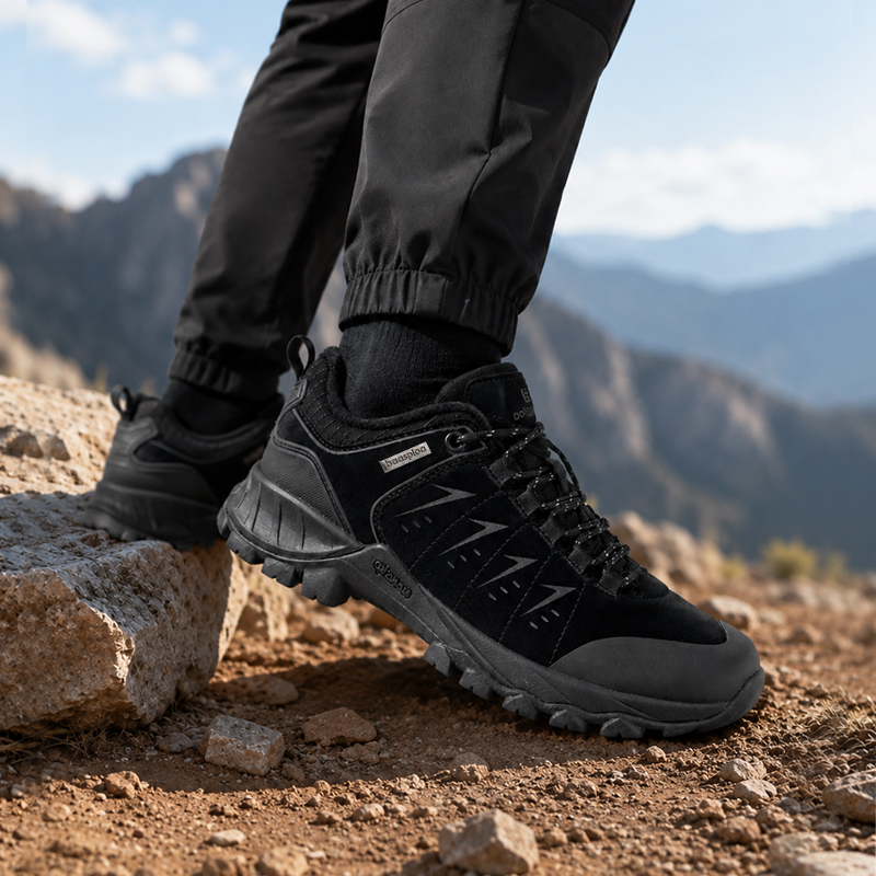 Climbing Shoe Beginner - Baasploa Men Hiking Shoes Waterproof Suede